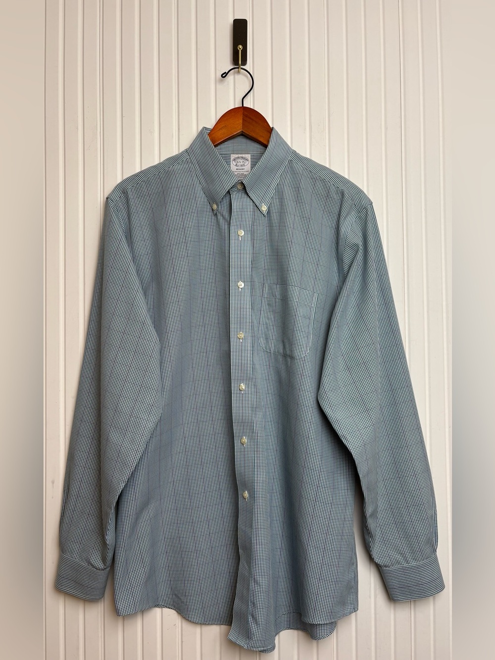 VTG Brooks Brothers Button Up Shirt L Long Sleeve Supima Cotton Career Business